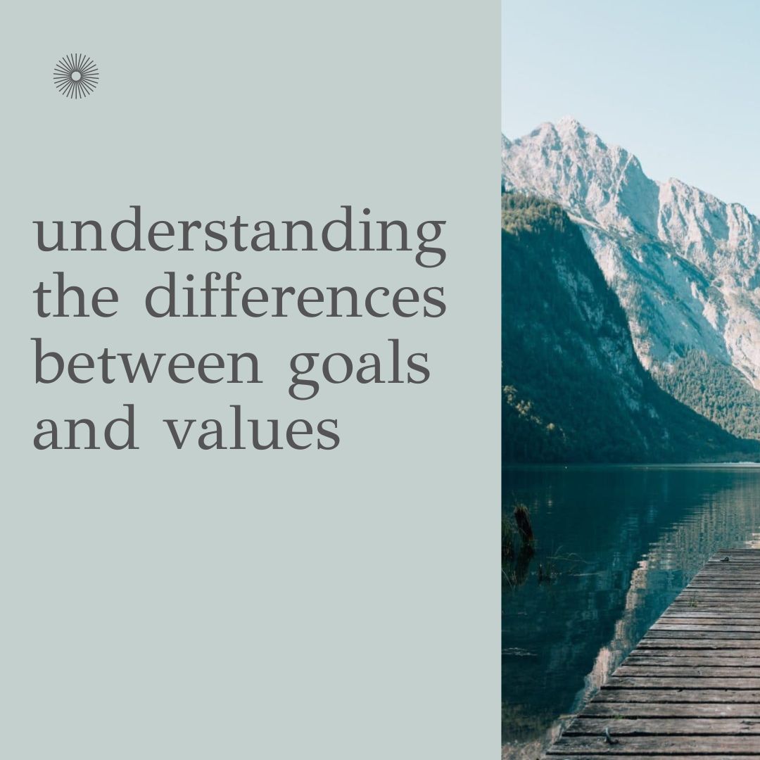 Understanding the difference between goals and values, an Acceptance and Commitment Therapy (ACT) exercise from Berkeley therapists
